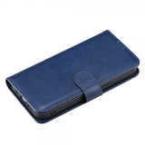 iPhone 14 Pro -kotelo irrotettavalla KT Leather Series-3 -nahkakuorella, sininen