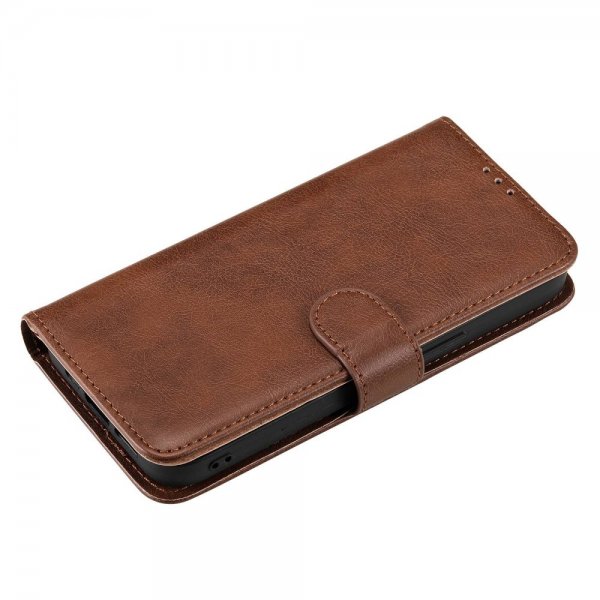 iPhone 14 Pro -kotelo irrotettavalla KT Leather Series-3 -kuorella, ruskea