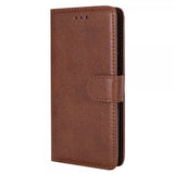 iPhone 14 Pro -kotelo irrotettavalla KT Leather Series-3 -kuorella, ruskea