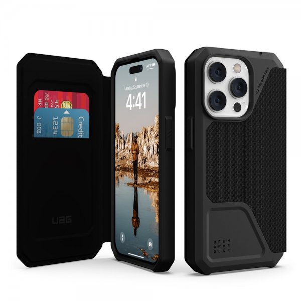 Urban Armor Gear (UAG) iPhone 14 Pro -kotelo Metropolis Kevlar Black