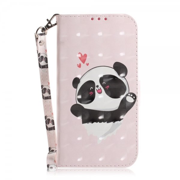 iPhone 14 Pro Kuori Kuviolla Panda Sydämet
