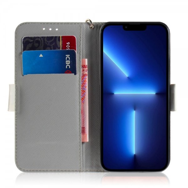 iPhone 14 Pro -kotelo Kukka-aihe Valkoinen
