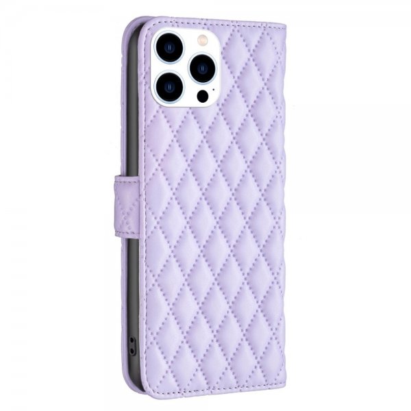 iPhone 14 Pro -kotelo, vinoneliökuvio, violetti