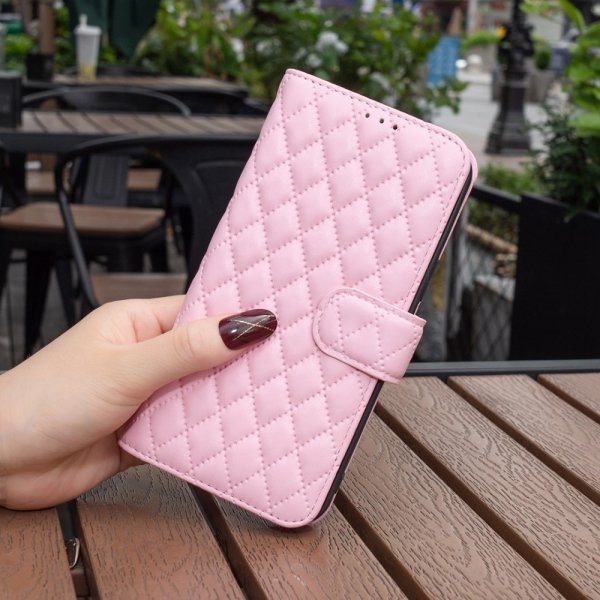 iPhone 14 Pro -kotelo, vinoneliökuvio, pinkki