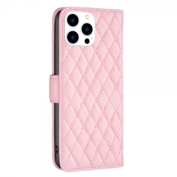 iPhone 14 Pro -kotelo, vinoneliökuvio, pinkki