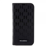 Karl Lagerfeld iPhone 14 Pro -suojakuori Saffiano Monogram Musta