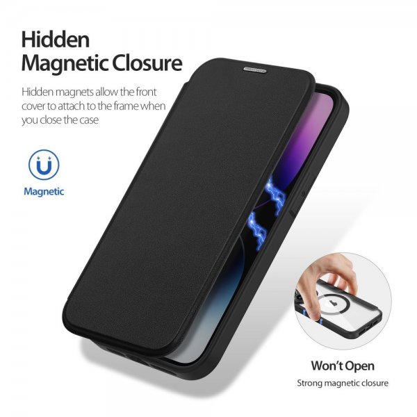 Dux Ducis iPhone 14 Pro -kotelo, Skin X Pro Series MagSafe, musta