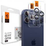 Spigen iPhone 14/15/16/17 Pro & Pro Max kameran suoja GLAS.tR EZ Fit Optik Pro 2-pakkaus Harmaa