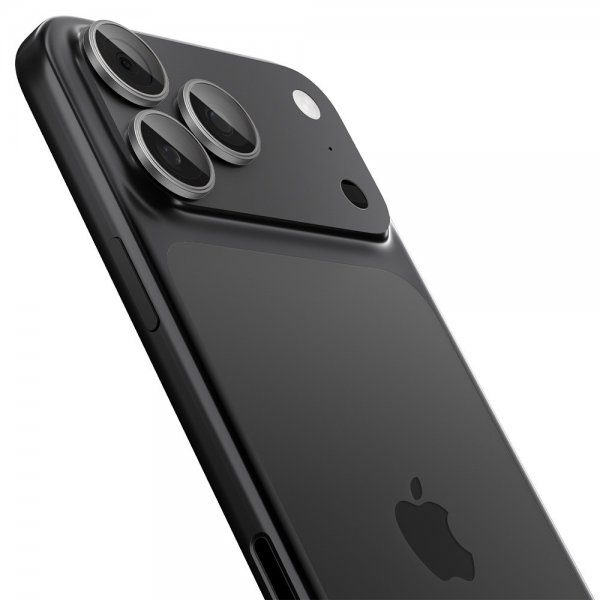 Spigen iPhone 14/15/16/17 Pro & Pro Max kameran suoja GLAS.tR EZ Fit Optik Pro 2-pakkaus Harmaa