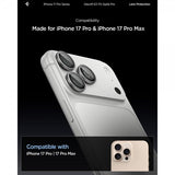Spigen iPhone 14/15/16/17 Pro & Pro Max kameran suoja GLAS.tR EZ Fit Optik Pro 2-pakkaus Harmaa