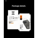 Spigen iPhone 14/15/16/17 Pro & Pro Max -kamerasuojus GLAS.tR EZ Fit Optik Pro 2-pakkaus Oranssi