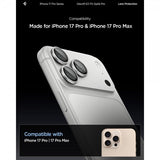 Spigen iPhone 14/15/16/17 Pro & Pro Max kameran suojalasi GLAS.tR EZ Fit Optik Pro 2-pakkaus hopea