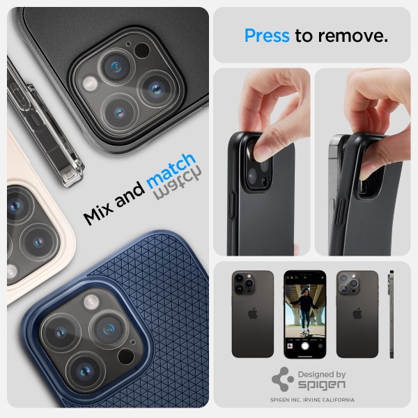 Spigen iPhone 14 Pro/14 Pro Max/15 Pro/15 Pro Max/16 Pro/16 Pro Max kamerans linssuojaus lasi.tR Optik 2-pack Crystal Clear