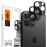 Spigen iPhone 14/15/16 Pro & Pro Max -kameran suojalasi Glas.tR Optik, 2 kpl, musta