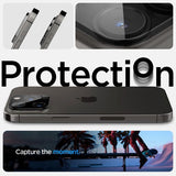 Spigen iPhone 14/15/16 Pro & Pro Max -kameran suojalasi Glas.tR Optik, 2 kpl, musta