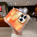 iPhone 14 Pro Kuori Kuviollinen Abstrakti Oranssi