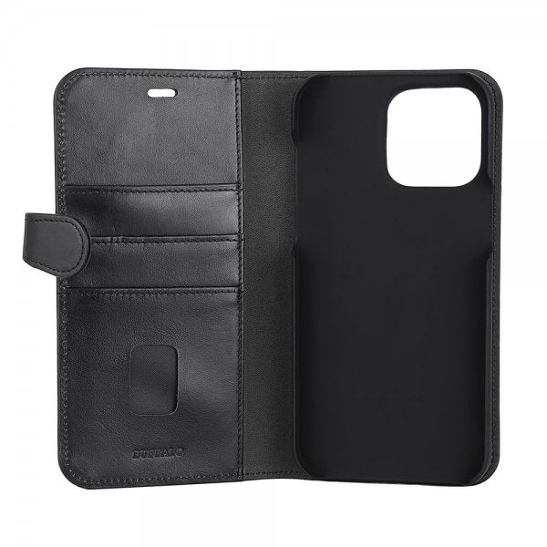 Buffalo iPhone 14 Pro Max Kotelo 2-in-1 Irrotettava Lompakko Musta