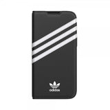 Adidas iPhone 14 Pro Max -kotelo 3 Stripes Booklet Case Musta Valkoinen