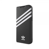 Adidas iPhone 14 Pro Max -kotelo 3 Stripes Booklet Case Musta Valkoinen