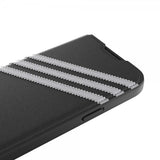 Adidas iPhone 14 Pro Max -kotelo 3 Stripes Booklet Case Musta Valkoinen