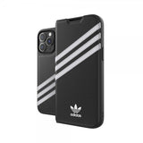 Adidas iPhone 14 Pro Max -kotelo 3 Stripes Booklet Case Musta Valkoinen