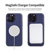 iPhone 14 Pro Max Suojakuori Aidolla Nahalla MagSafe Sininen
