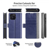 iPhone 14 Pro Max Suojakuori Aidolla Nahalla MagSafe Sininen