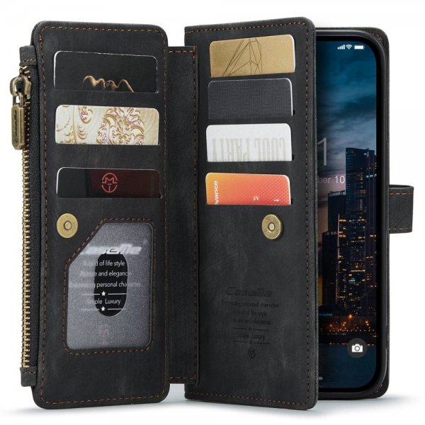 CaseMe iPhone 14 Pro Max -suojakotelo, C30 Series, musta