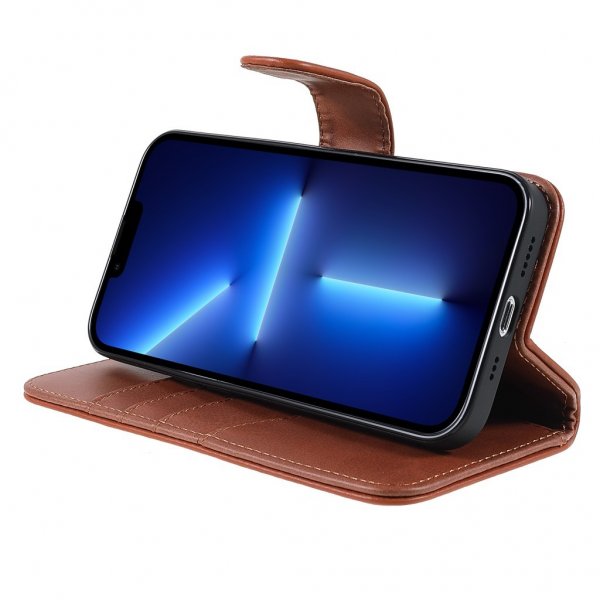 Nordic Covers iPhone 14 Pro Max Kotelo Essential Leather Maple Brown