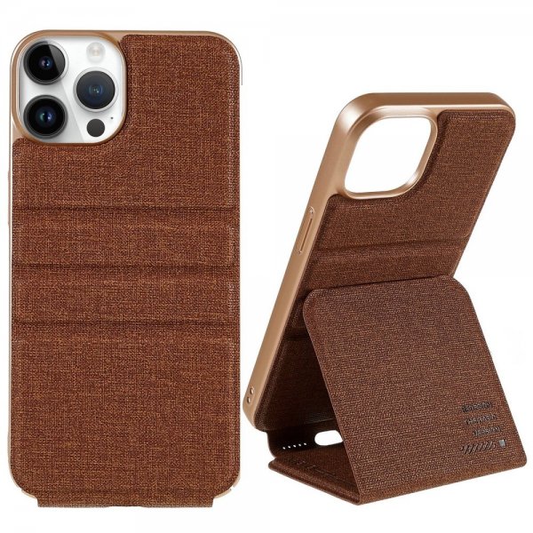 X-Level iPhone 14 Pro Max Journey Series -suojakotelo, ruskea