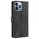 iPhone 14 Pro Max Suojakuori Krokotiilikuvio Musta