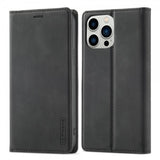 Lc.Imeeke iPhone 14 Pro Max -suojakuori korttipaikalla, taitettava, musta