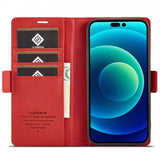 Lc.Imeeke iPhone 14 Pro Max -suojakuori korttipaikalla, punainen