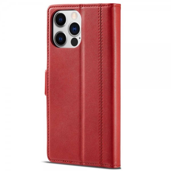 Lc.Imeeke iPhone 14 Pro Max -suojakuori korttipaikalla, punainen