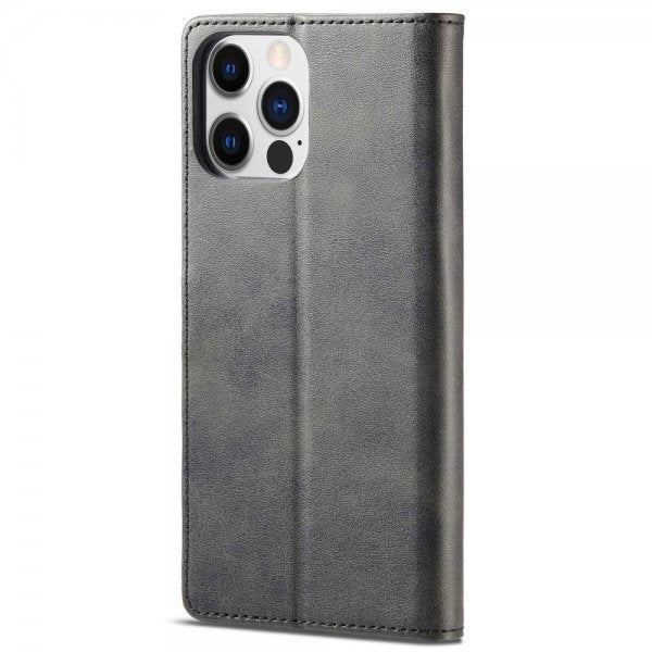 Lc.Imeeke iPhone 14 Pro Max -suojakotelo korttipaikalla ja jalustatoiminnolla, musta