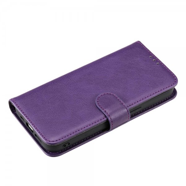 iPhone 14 Pro Max -kotelo irrotettavalla kuorella KT Leather Series-3 violetti