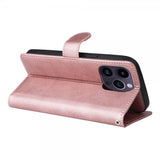iPhone 14 Pro Max -kotelo irrotettavalla kuorella, KT Leather Series-3, ruusukulta