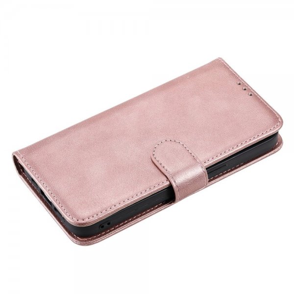 iPhone 14 Pro Max -kotelo irrotettavalla kuorella, KT Leather Series-3, ruusukulta