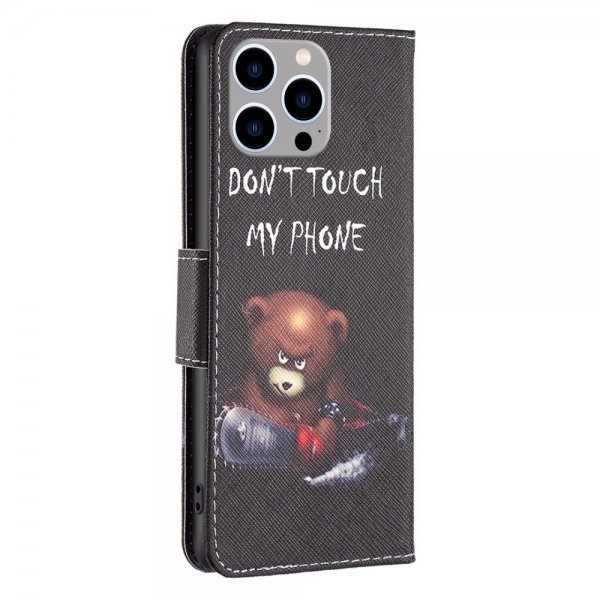 iPhone 14 Pro Max -kuoret – Kuvio: Nalle, Don't Touch My Phone