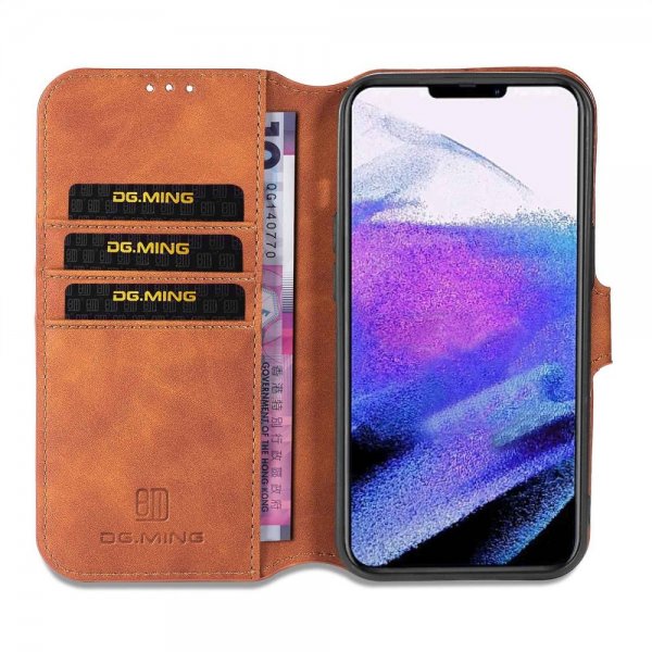 Dg.Ming iPhone 14 Pro Max Retro Ruskea suojakotelo