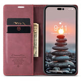 CaseMe iPhone 14 Pro Max -suojakotelo Retro Flip, punainen