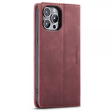 CaseMe iPhone 14 Pro Max -suojakotelo Retro Flip, punainen