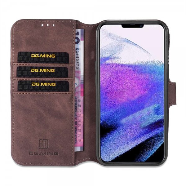 Dg.Ming iPhone 14 Pro Max -suojakotelo, retro, kahvinruskea