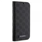Karl Lagerfeld iPhone 14 Pro Max Suojakuori Saffiano Monogram Musta