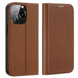 Dux Ducis iPhone 14 Pro Max -kotelo Skin X2 Series, ruskea