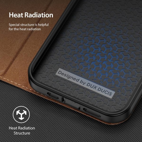 Dux Ducis iPhone 14 Pro Max -kotelo Skin X2 Series, ruskea