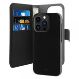 Puro iPhone 14 Pro Max Kotelo Wallet Detachable 2 in 1 Musta