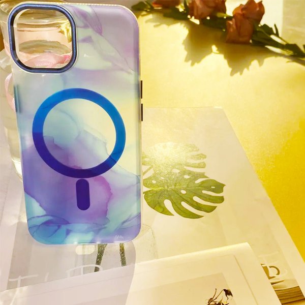 iPhone 14 Pro Max Kuori Kuvio Abstrakti Sininen