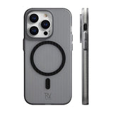 Rvelon iPhone 14 Pro Max Kuori Aallotettu MagSafe Harmaa