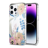 iPhone 14 Pro Max Kuori Kukkakuvio MagSafe Pinkki Sininen